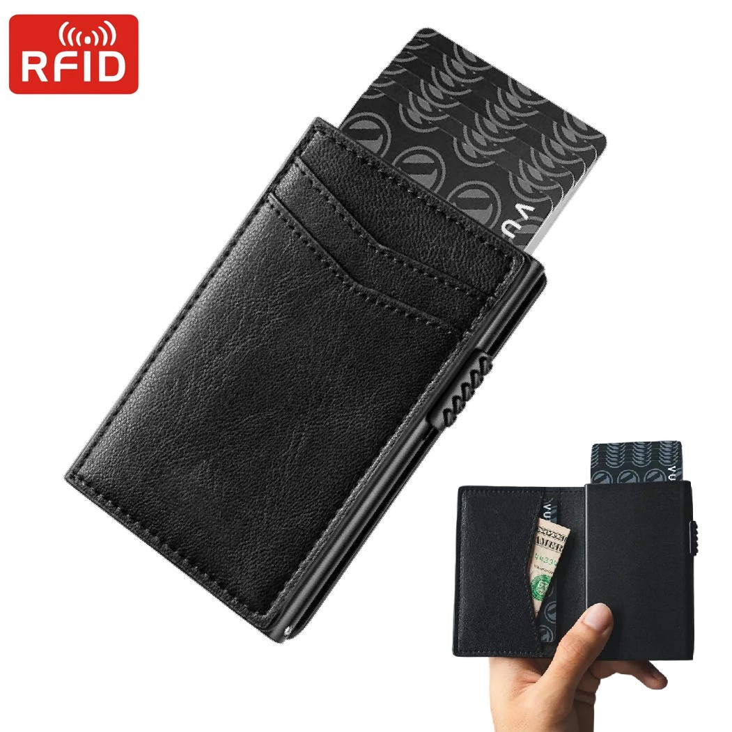 Card Top Loader - Portefeuille minimaliste pour hommes, porte-carte de