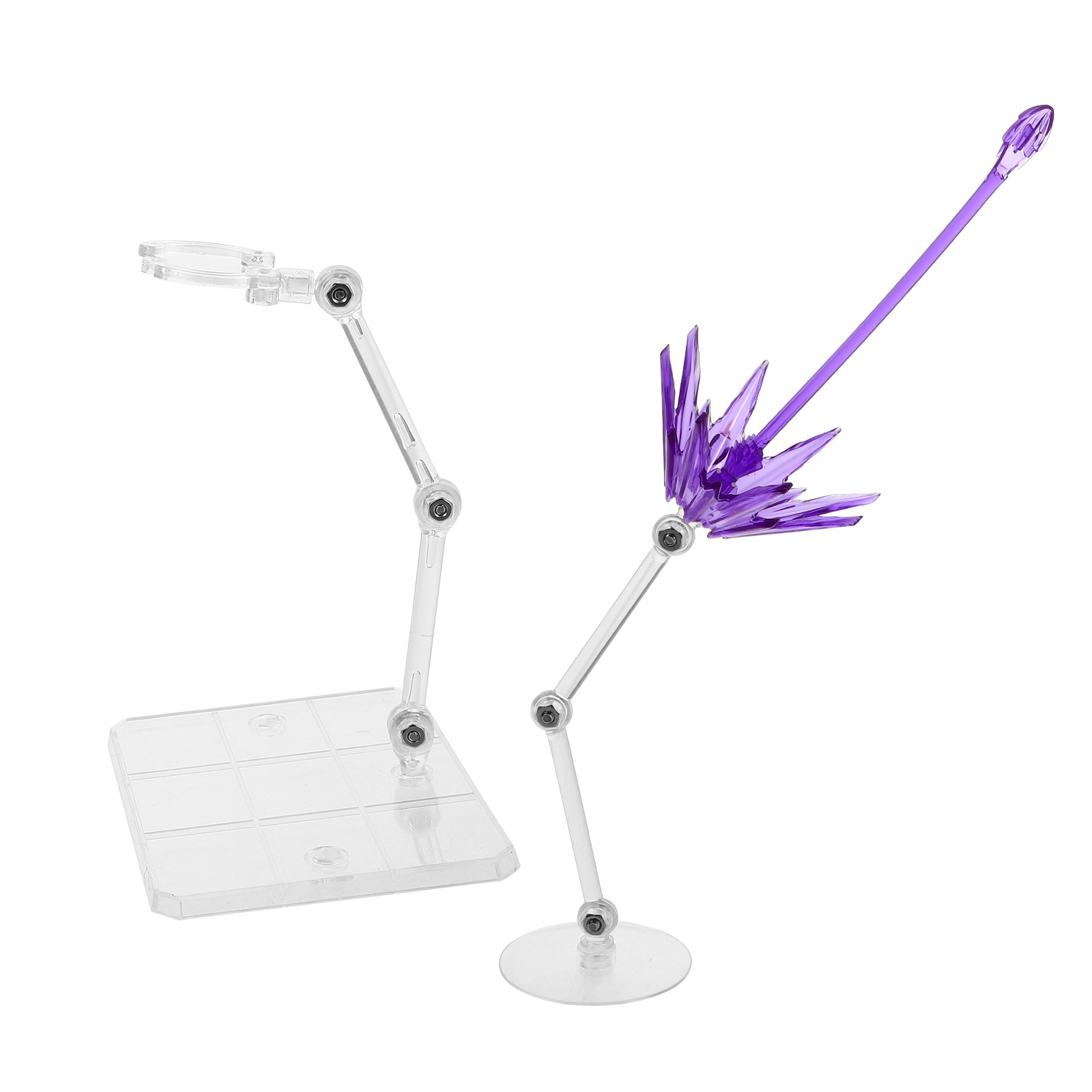 Action Figure Stand - 2 pièces de supports transparents à