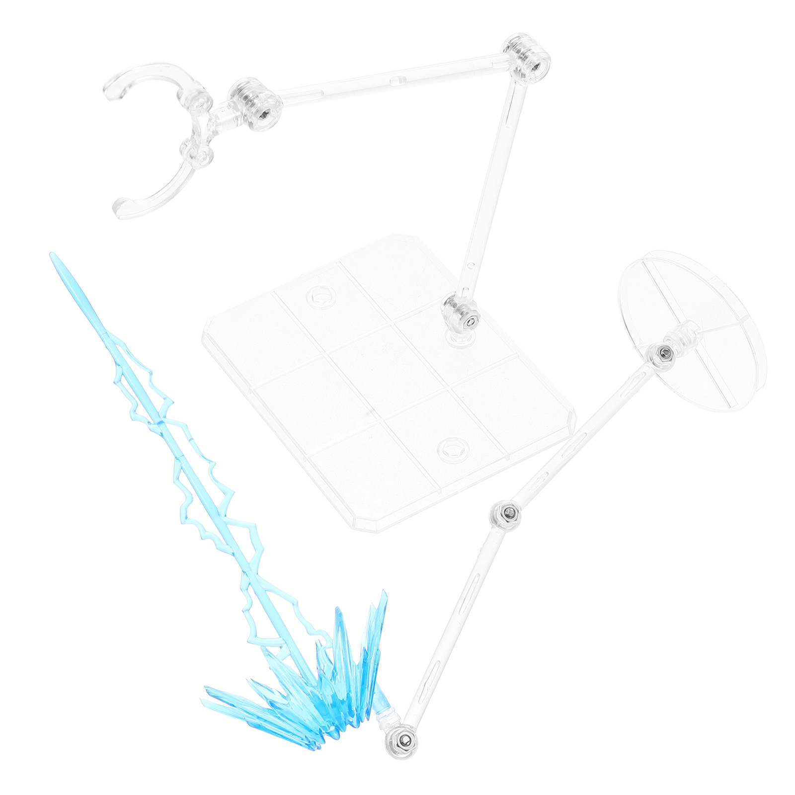 Action Figure Stand - 1 ensemble de supports réglables transparents